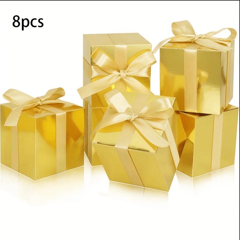 Golden Square Gift Packaging Boxes for Cosmetics and Perfume